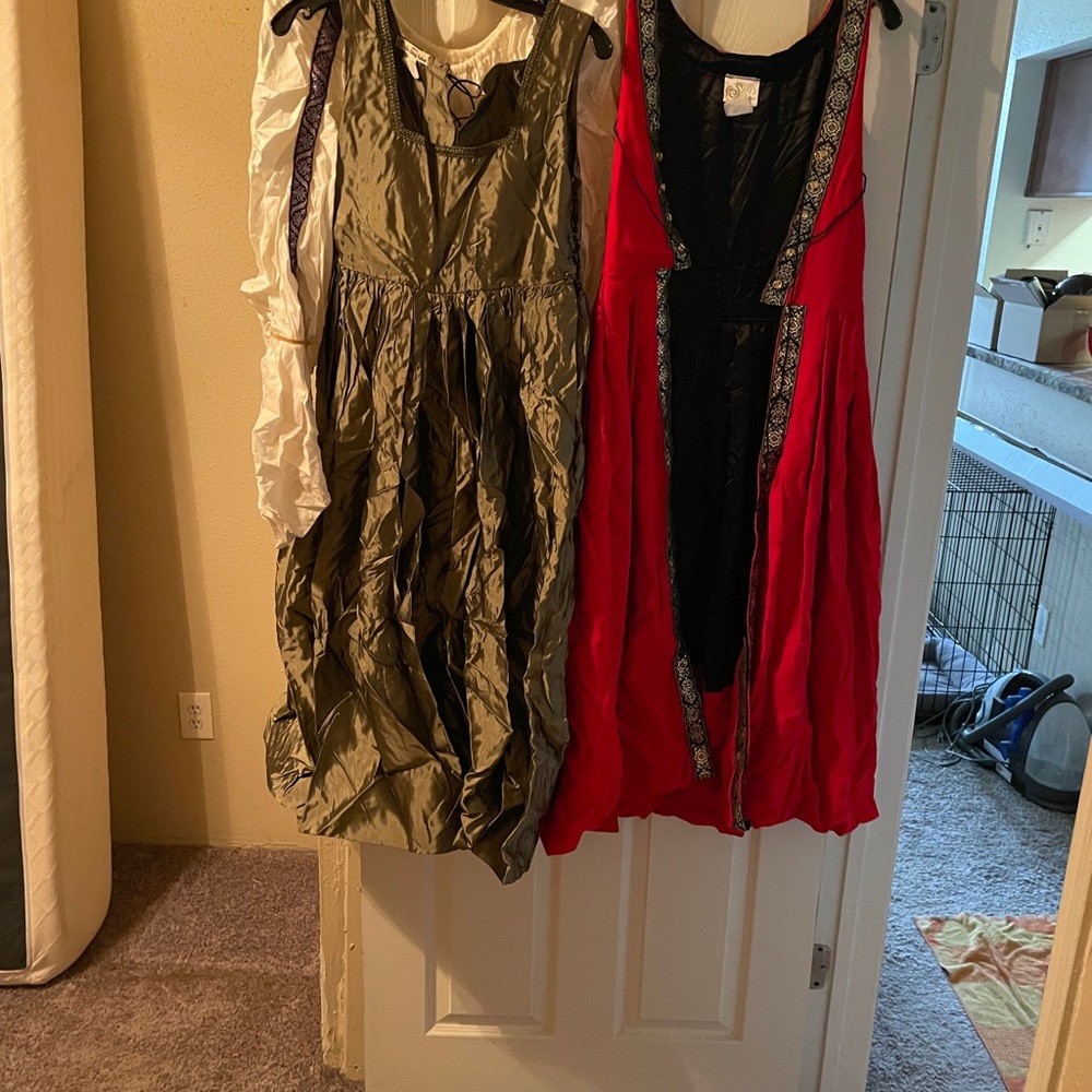 2 Renfaire 3 piece authentic dresses